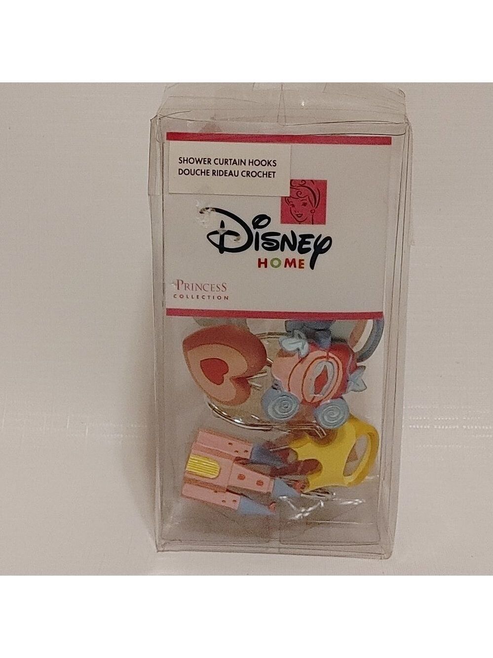 CUTE Disney Home Princess Rose Shower Hooks BNIP 9 Hooks